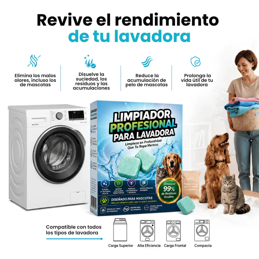 Pastillas de limpieza profunda para lavadoras