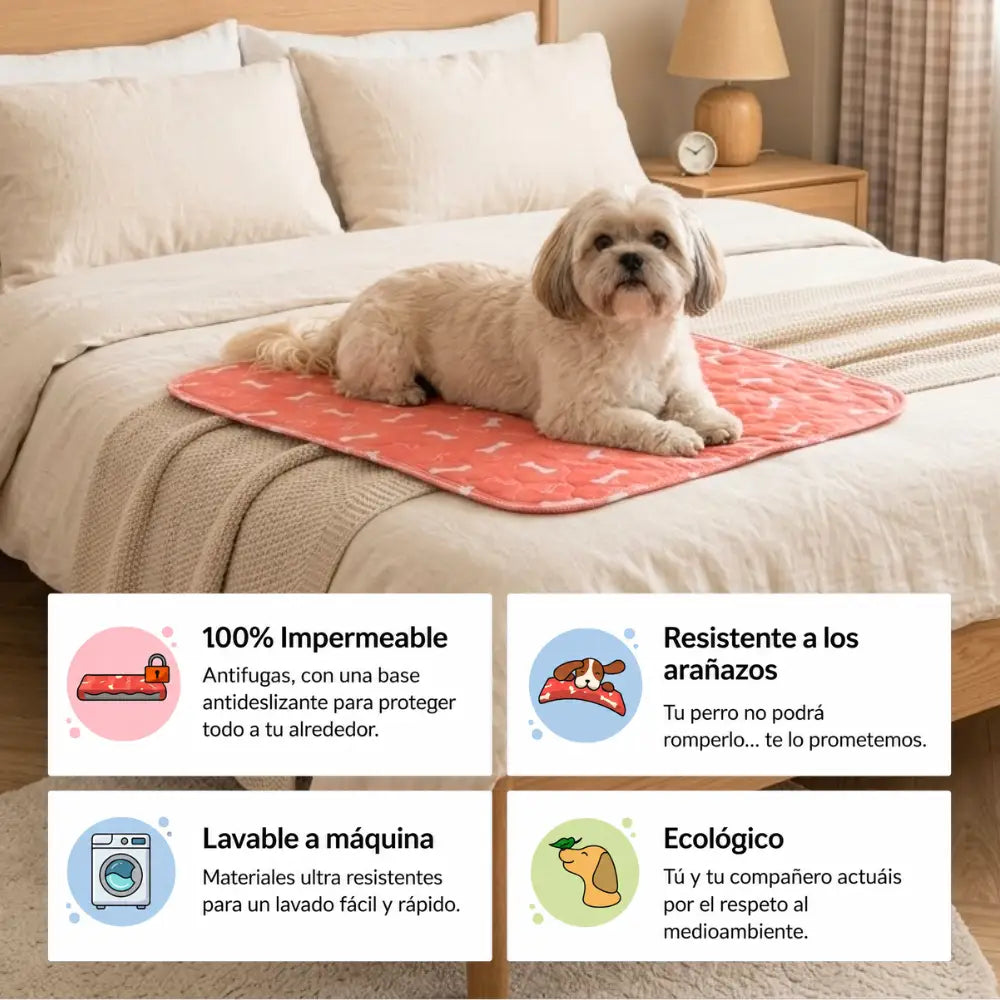 Alfombrilla higiénica, absorbente y lavable para perros y cachorros