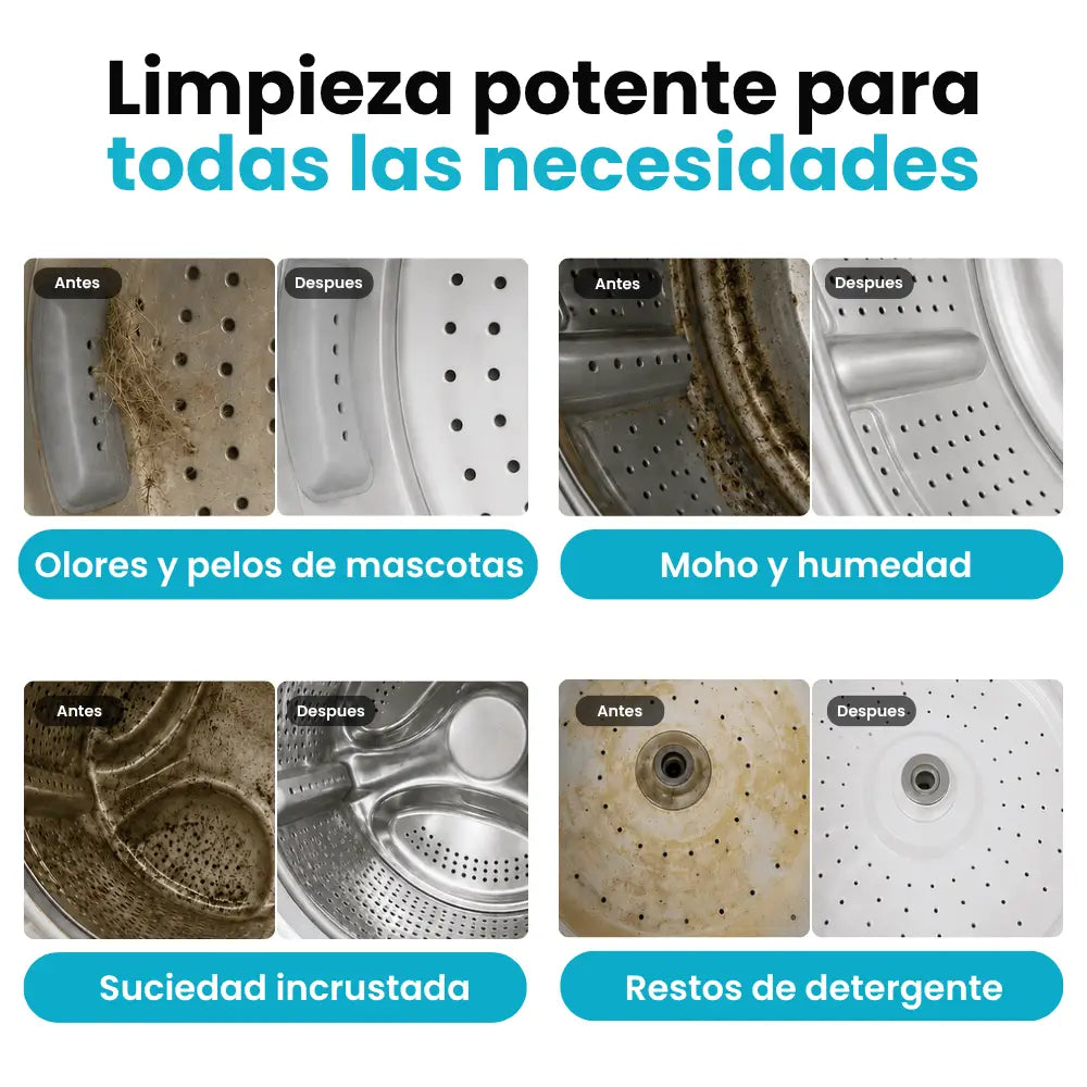 Pastillas de limpieza profunda para lavadoras